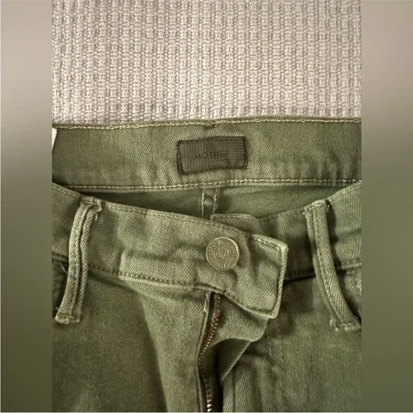 MOTHER Green Flare Wide Leg Jeans - Picture 11 of 15